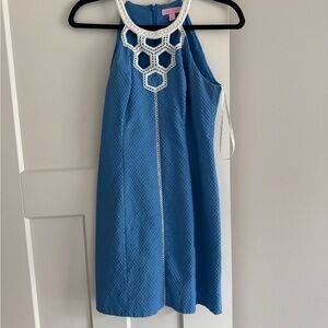 Lilly Pulitzer Blue Mini Dress with White Accents